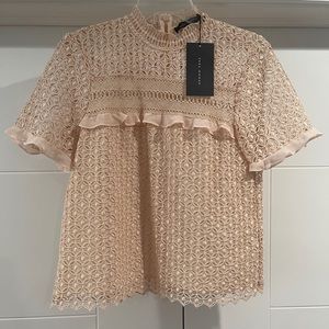 NWT ZARA Beautiful Lace Blouse Size M